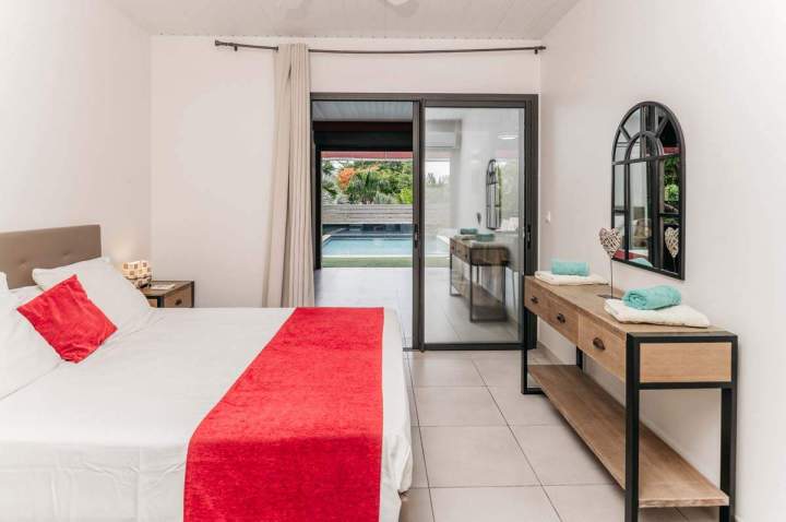 Espace nuit de la villa à louer en Guadeloupe